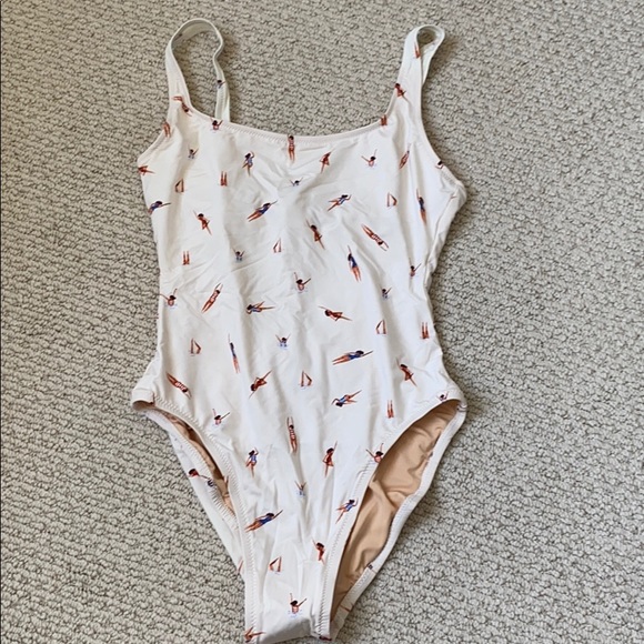 NWT J. Crew Swimsuit in Swimmer Print - Picture 5 of 6